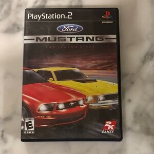 Sony PlayStation 2 Ford Mustang Game - Red and Yellow Cars